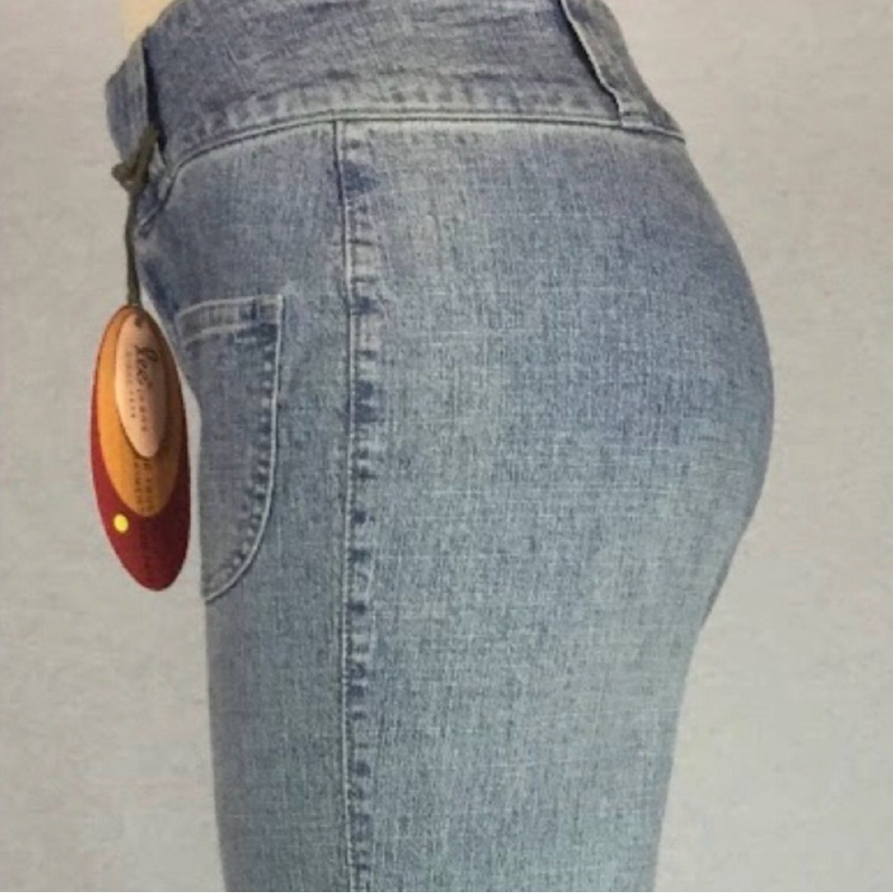 Long Lt.Blue Lee Women’s Jeans Stretch no gap waistband One True Fit Boot Cut